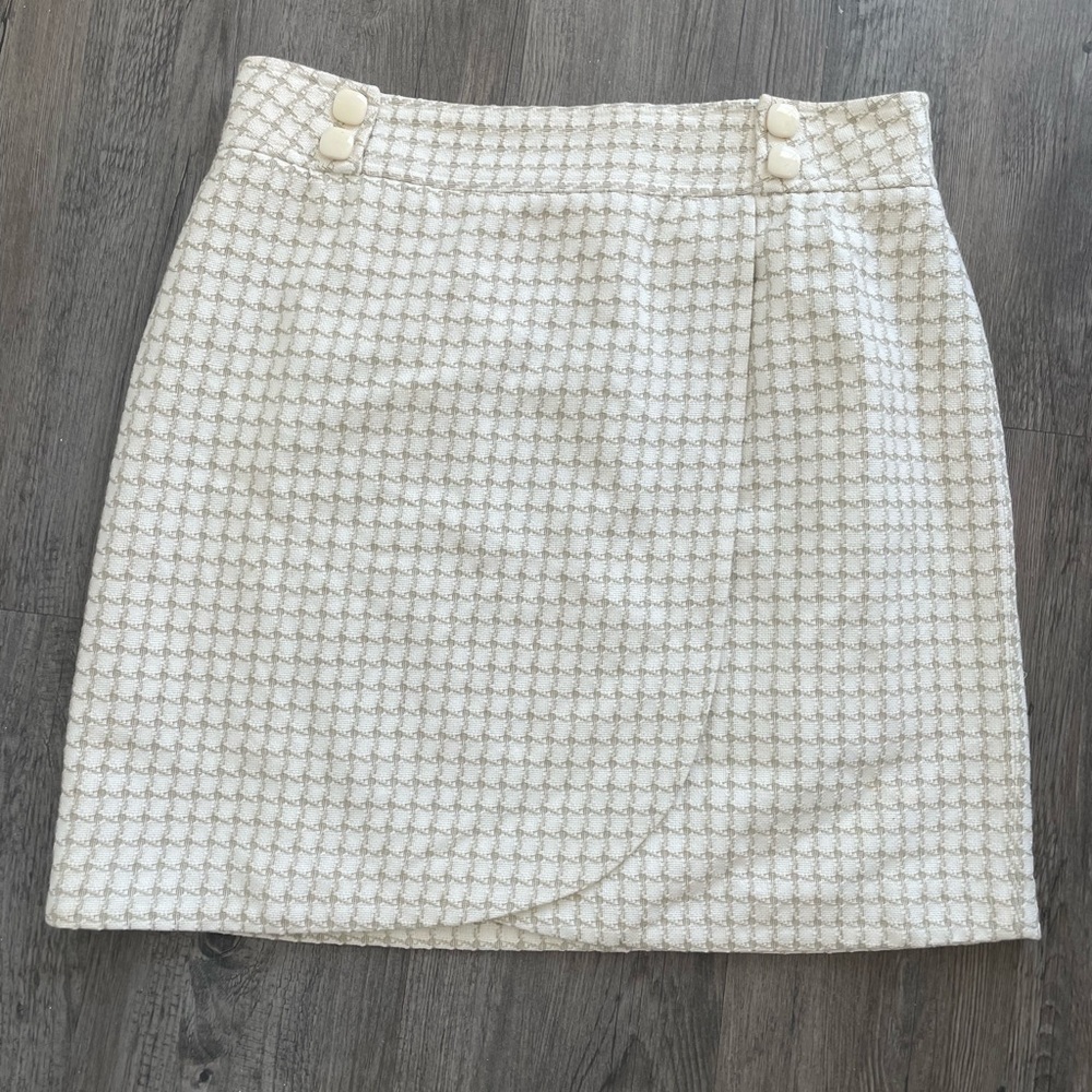Chadwicks Women’s Plus Size 18 Cream Textured Pencil Skirt Business Office